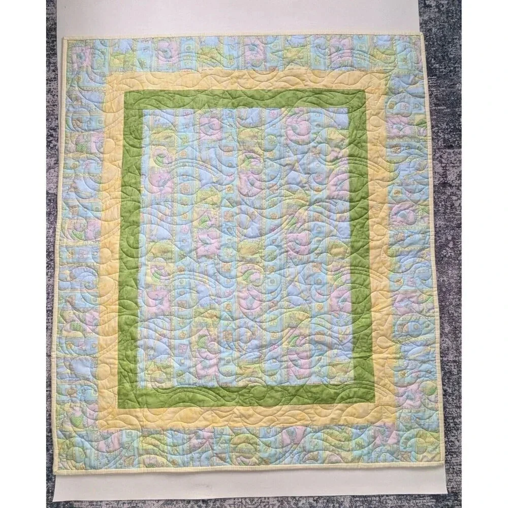 Animal Baby Quilt Handmade Gender Neutral 38